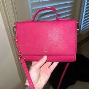 Tory Burch hot pink crossbody purse